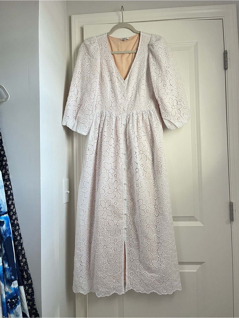 Tyler Boe dress White Eyelet Midi Dress